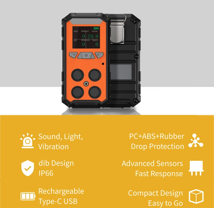 New Design Portable Gas Detector H2s Gas