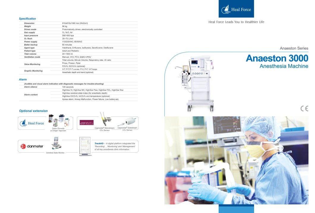 Heal Force Best Selling Medical Apparatus Anaesthesia Instruments Anesthesia Machine Price