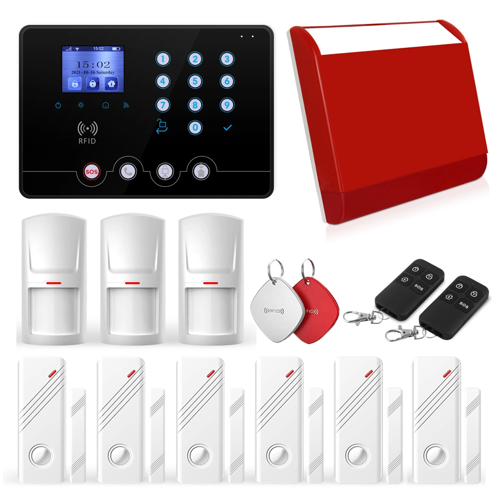 4G+WiFi Tuya Smart Life Alarm System Wireless Home Security System Burglar Alarm with Touch Keypad (YL-007W4t)