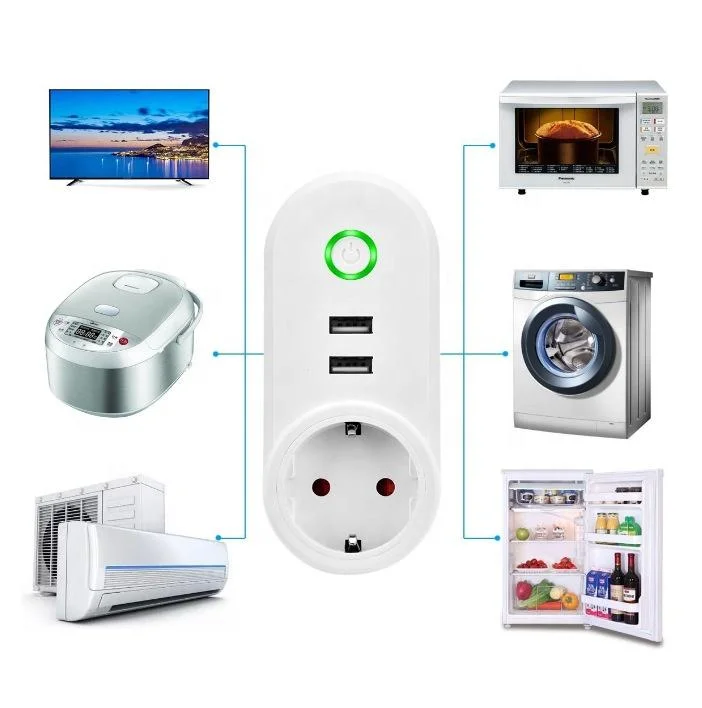 Hot Sales Alexa Google Home Tuya APP Wireless Remote Control Timer WiFi Smart Socket Plug Us WiFi