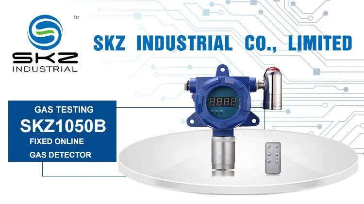 Skz1050b-Hcn Real Time LCD Digital Display Digital Leak Detector Gas Detector Price Fixed Detector