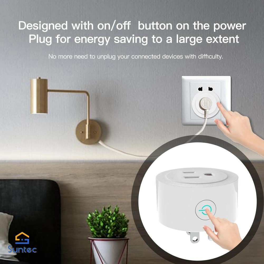 Smart Phone APP Voice Remote Control Us Standard Socket Timing Control Plug WiFi Tuya Smart Plug